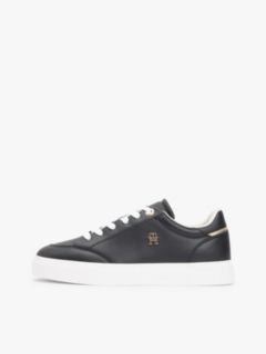 Leather TH Monogram Cupsole Trainers — Black 7