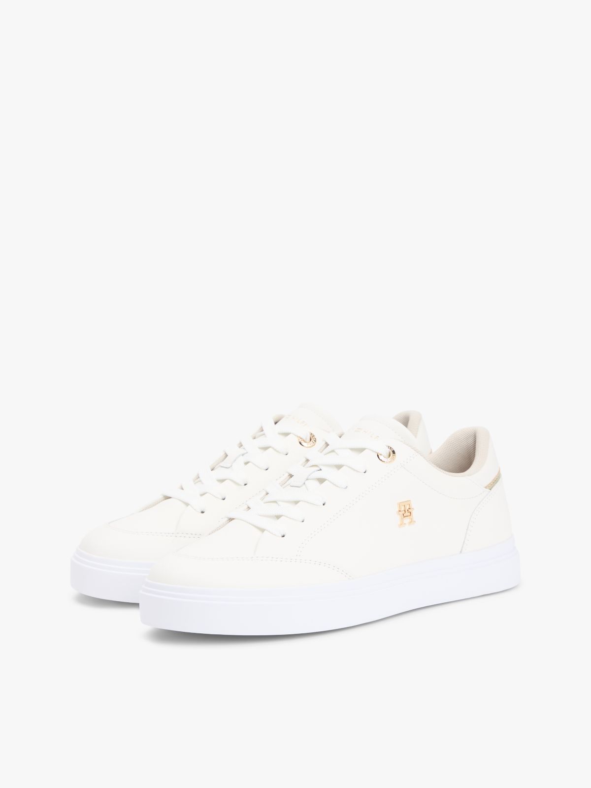Leather TH Monogram Cupsole Trainers — White