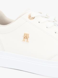 Leather TH Monogram Cupsole Trainers — White 6