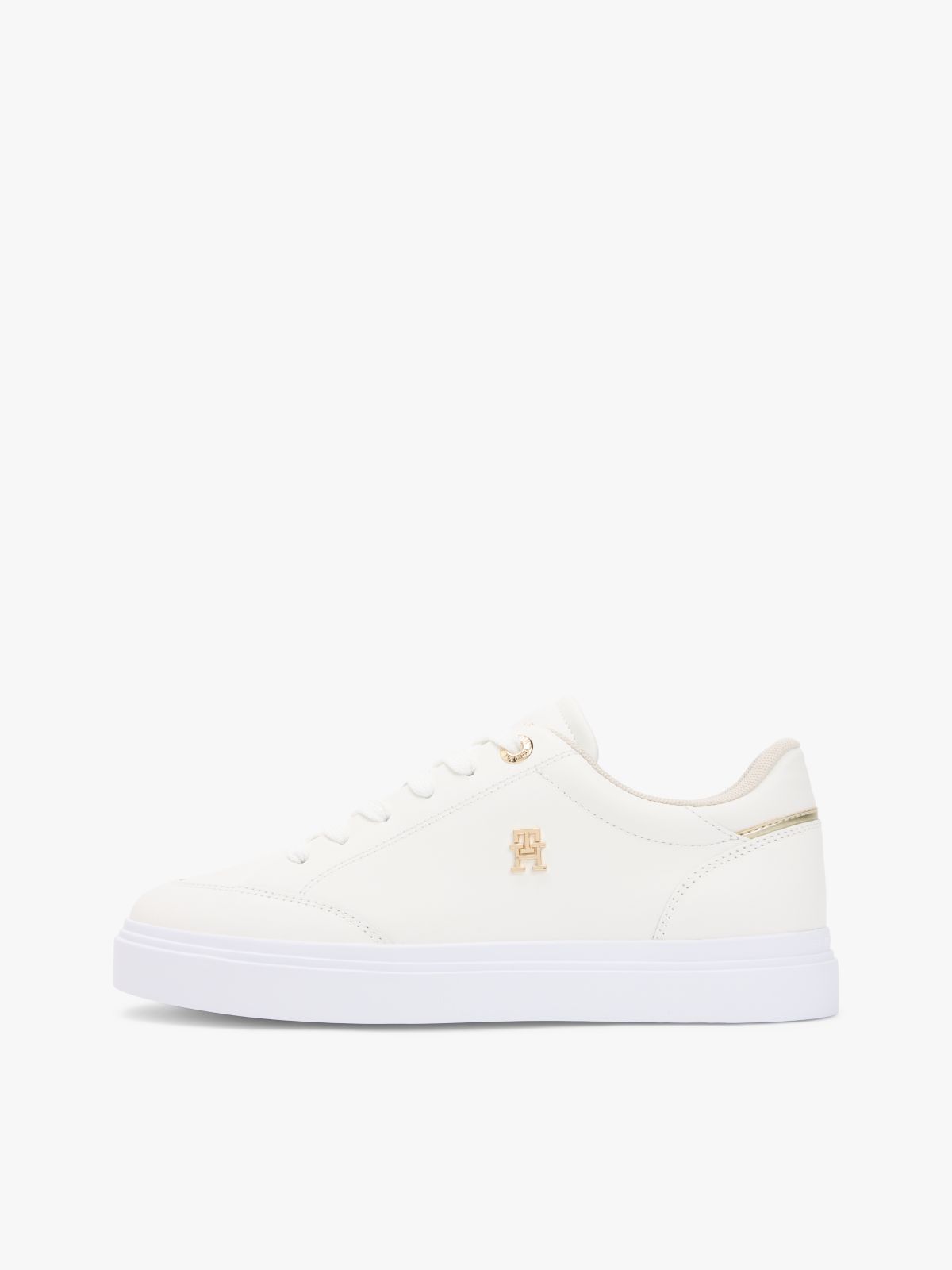 Leather TH Monogram Cupsole Trainers — White