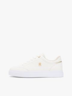 Leather TH Monogram Cupsole Trainers — White 7