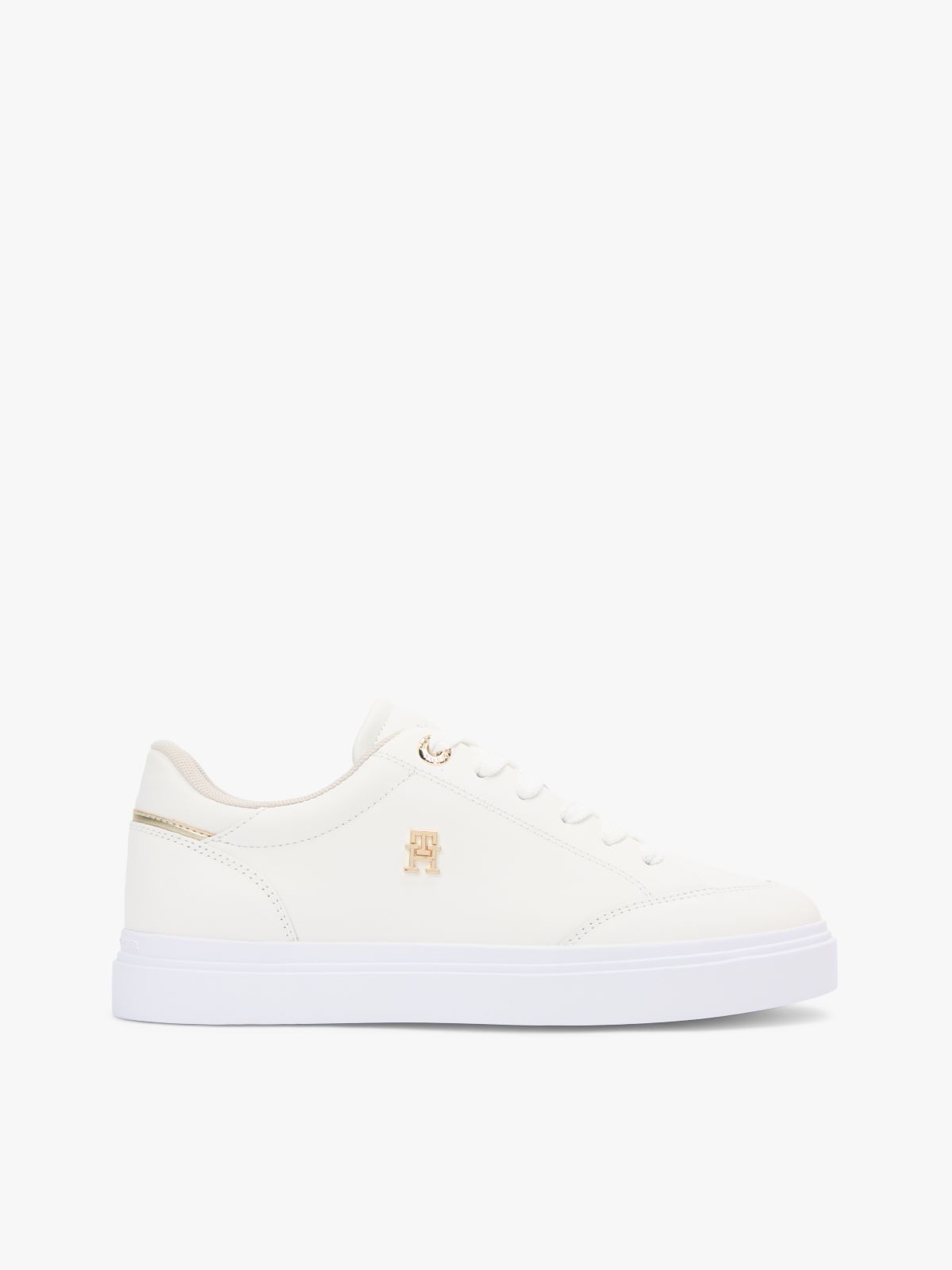 Leather TH Monogram Cupsole Trainers — White