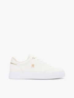Leather TH Monogram Cupsole Trainers — White 1