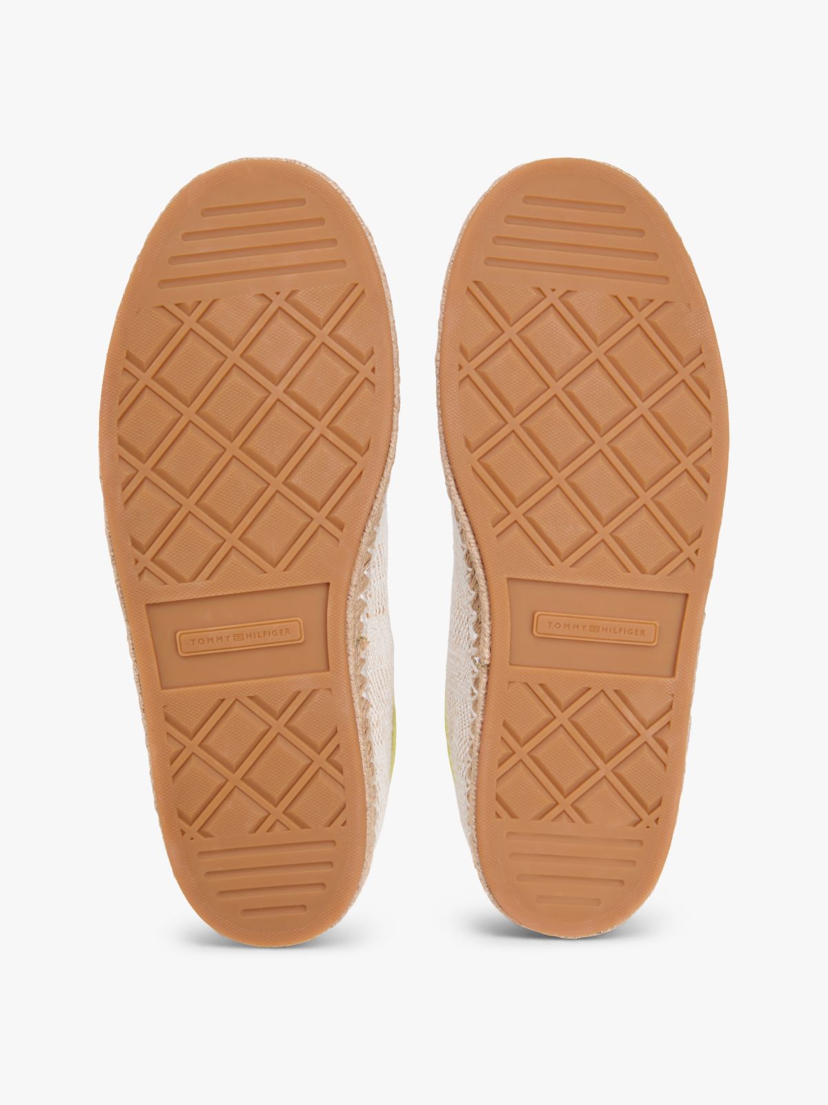 Woven Logo Embroidery Rope Trainers — Beige