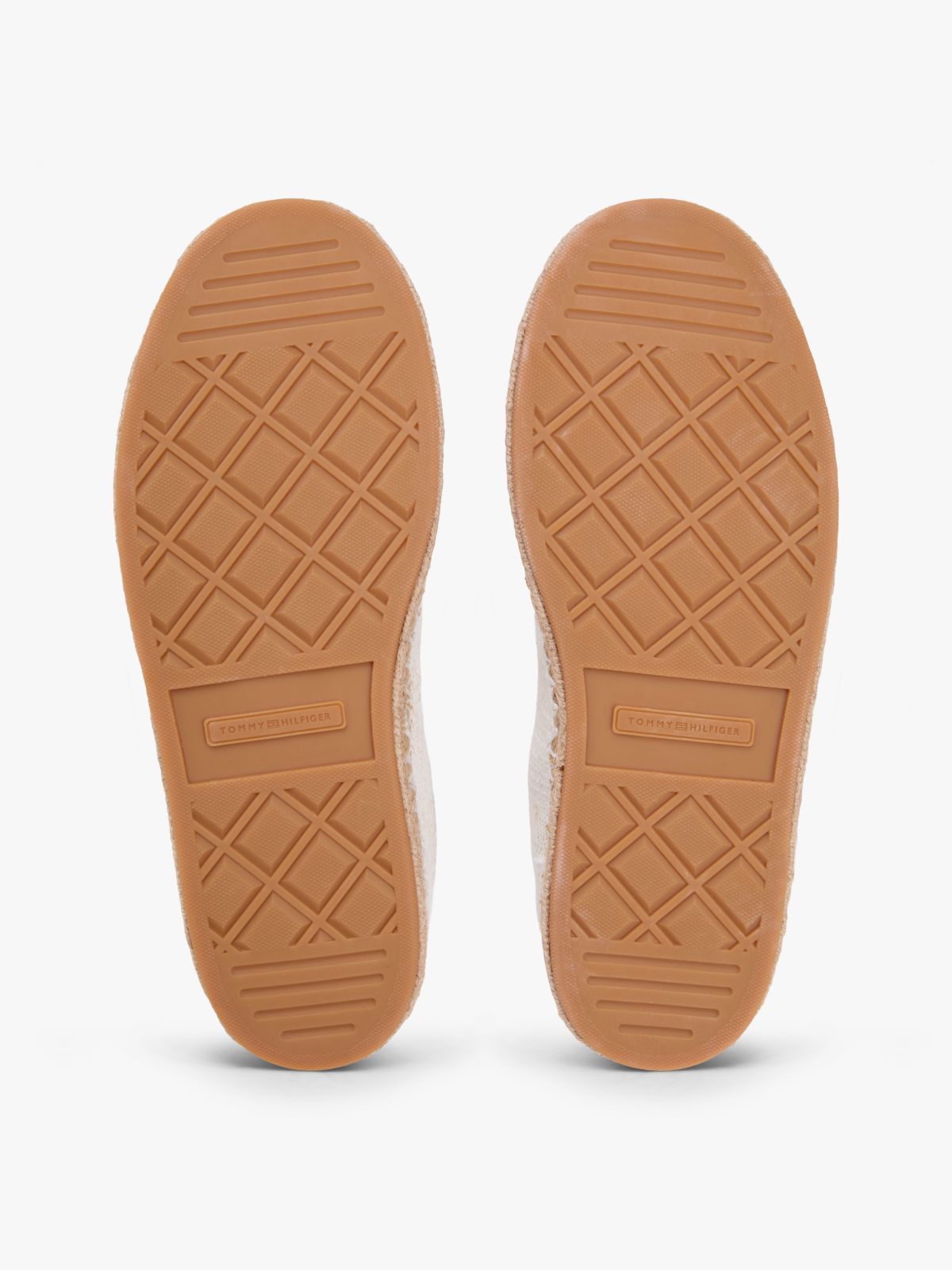 Woven Logo Embroidery Rope Trainers — Beige