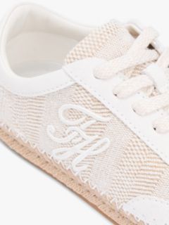 Woven Logo Embroidery Rope Trainers — Beige 6