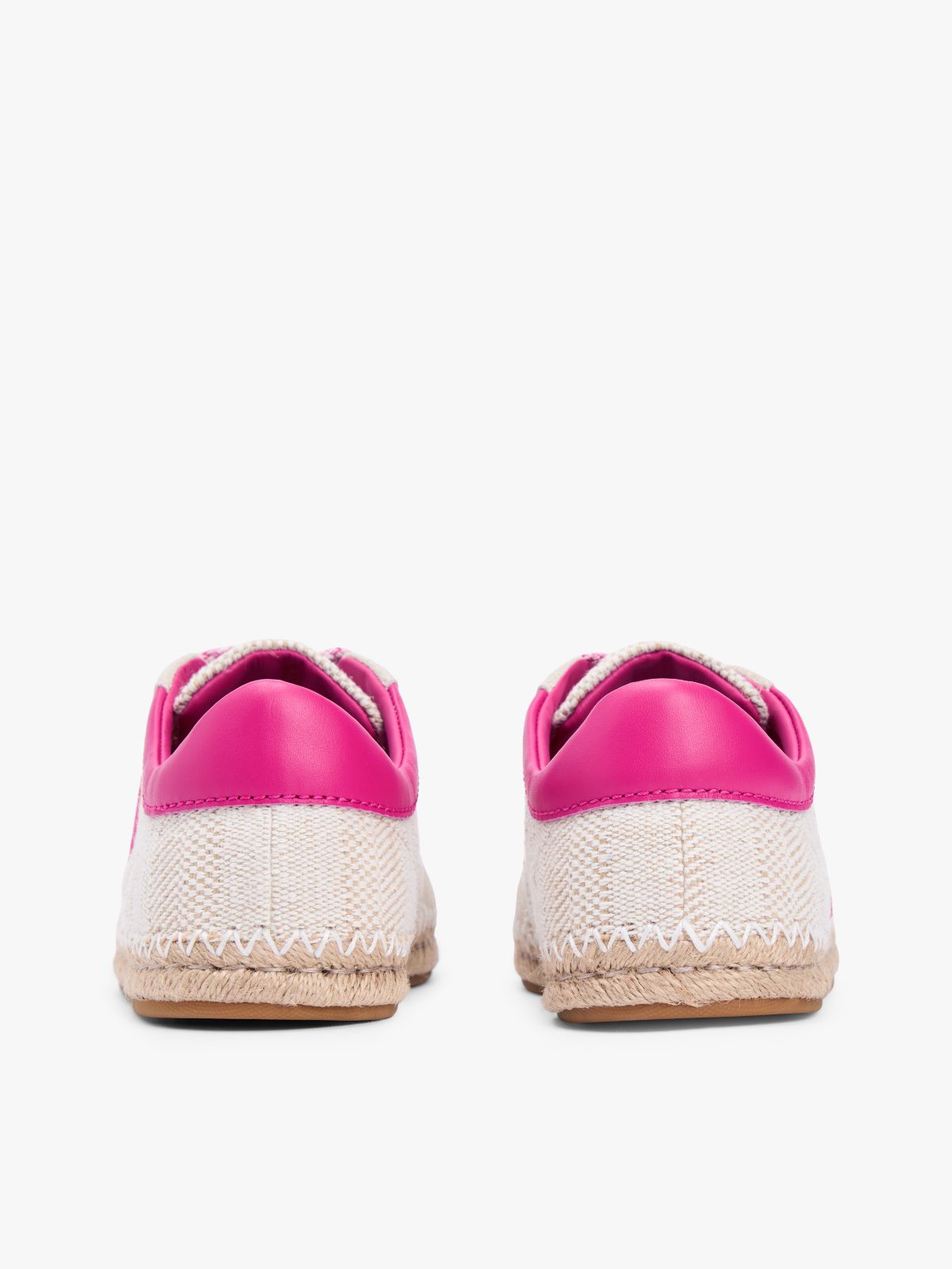 Woven Logo Embroidery Rope Trainers — Beige