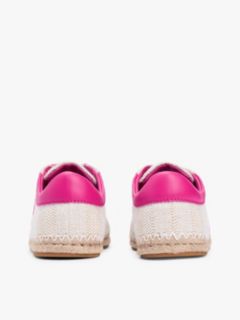Woven Logo Embroidery Rope Trainers — Beige 4