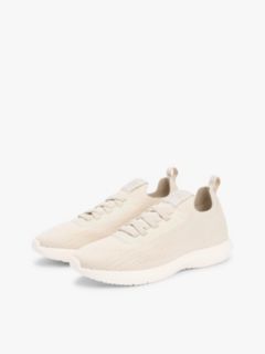 Knit Lightweight Mono-Sock Slip-On Trainers — Beige 2