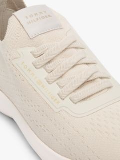 Knit Lightweight Mono-Sock Slip-On Trainers — Beige 6