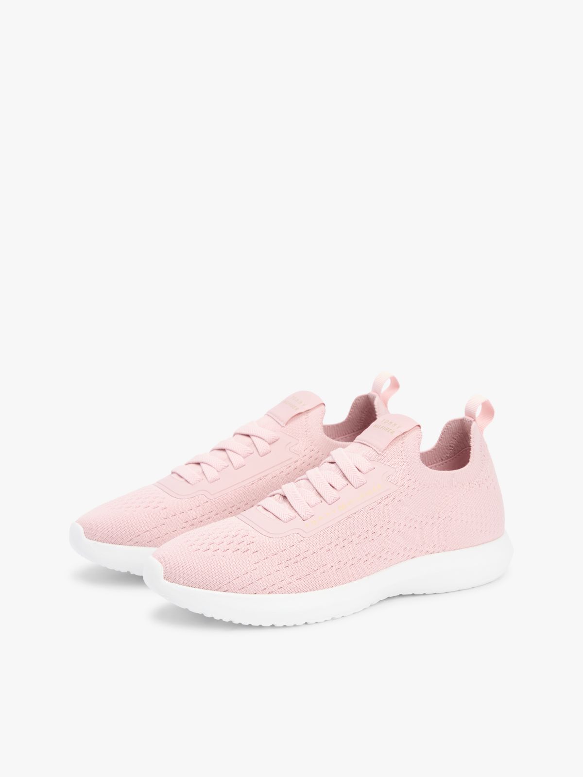 Knit Lightweight Mono-Sock Slip-On Trainers — Pink