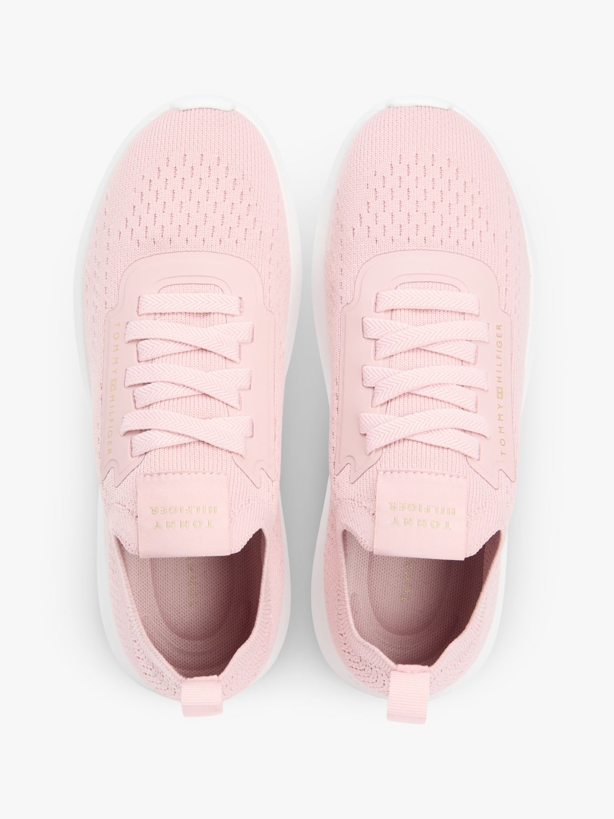 Knit Lightweight Mono-Sock Slip-On Trainers — Pink