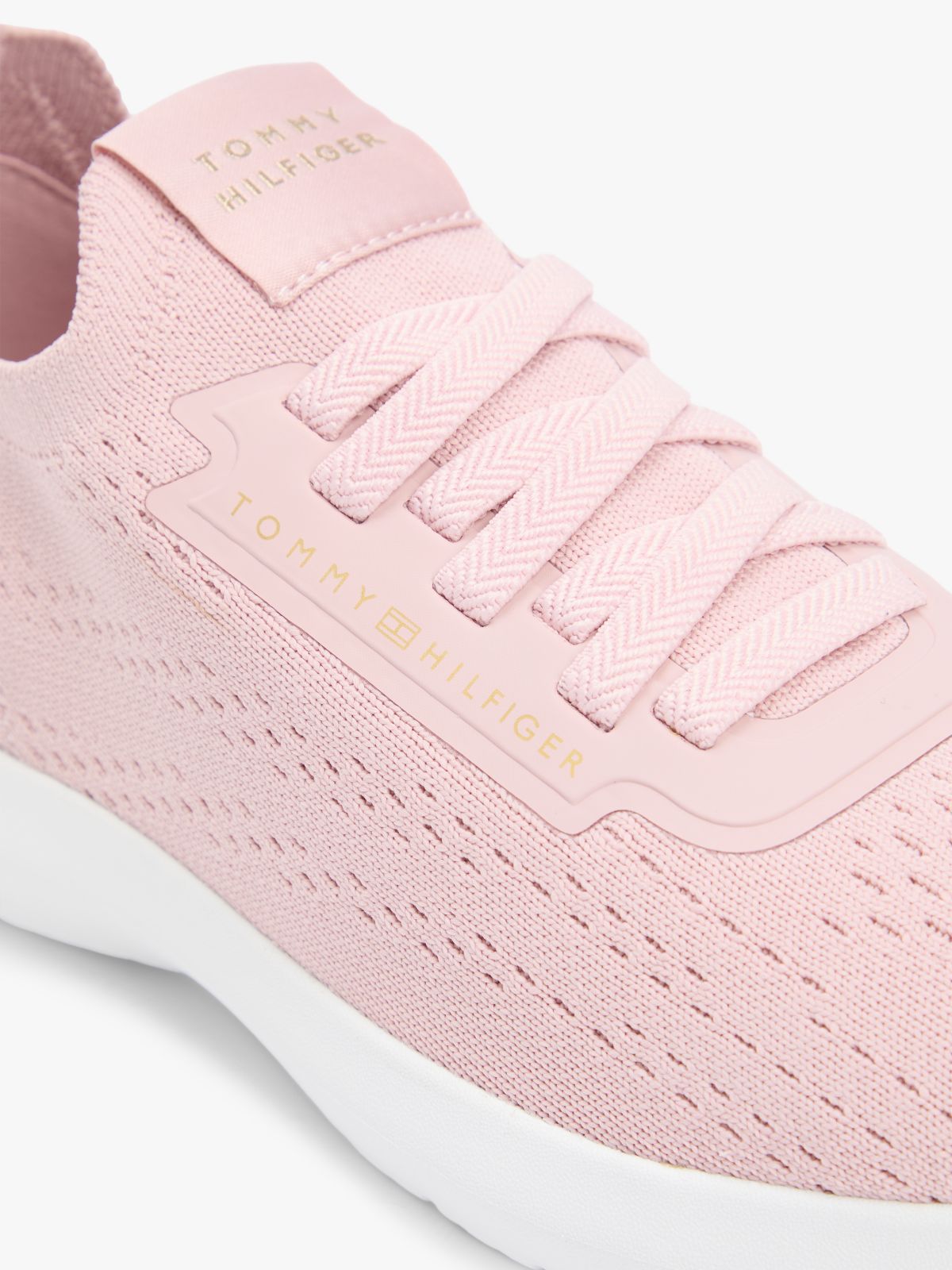 Knit Lightweight Mono-Sock Slip-On Trainers — Pink