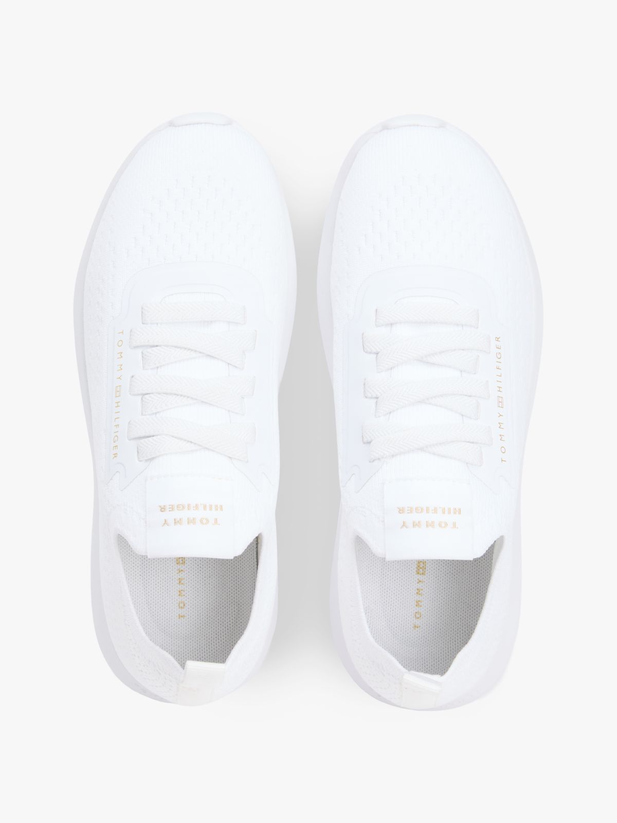 Knit Lightweight Mono-Sock Slip-On Trainers — White