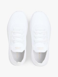 Knit Lightweight Mono-Sock Slip-On Trainers — White 3