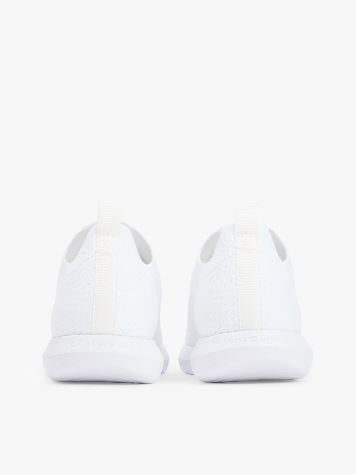 Knit Lightweight Mono-Sock Slip-On Trainers — White