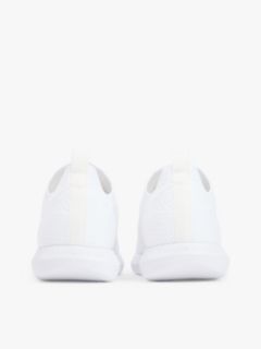 Knit Lightweight Mono-Sock Slip-On Trainers — White 4
