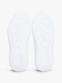 Knit Lightweight Mono-Sock Slip-On Trainers — White 5