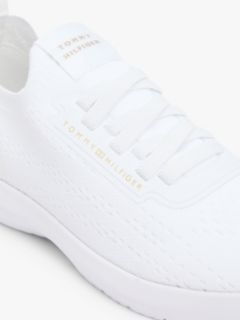 Knit Lightweight Mono-Sock Slip-On Trainers — White 6