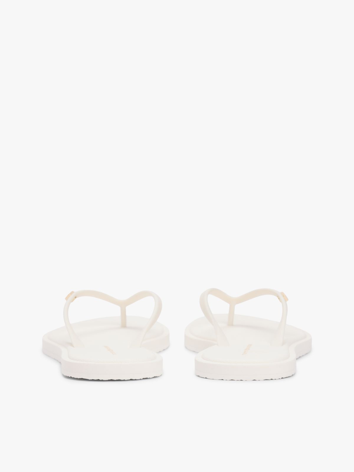 Chic Enamel Flag Flip-Flops — White