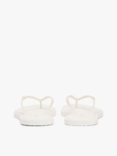 Chic Enamel Flag Flip-Flops — White 4