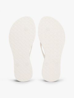 Chic Enamel Flag Flip-Flops — White 5