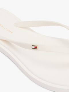Chic Enamel Flag Flip-Flops — White 6
