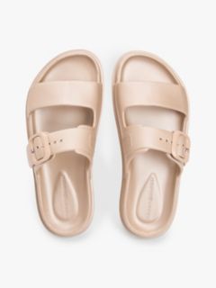 Double Strap Enamel Flag Slides — Gold 3