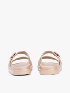 Double Strap Enamel Flag Slides — Gold 4