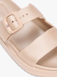 Double Strap Enamel Flag Slides — Gold 6