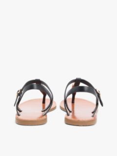 Leather TH Monogram Strap Sandals — Black 4