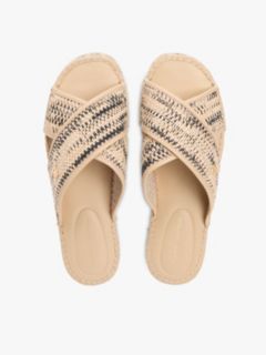 Raffia TH Monogram Espadrille Mules — Beige 3