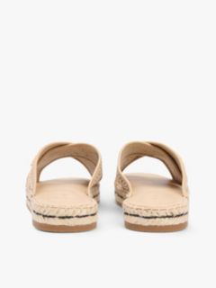 Raffia TH Monogram Espadrille Mules — Beige 4