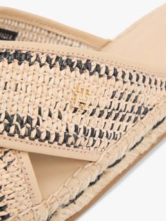 Raffia TH Monogram Espadrille Mules — Beige 6