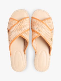 Raffia TH Monogram Espadrille Mules — Beige 3