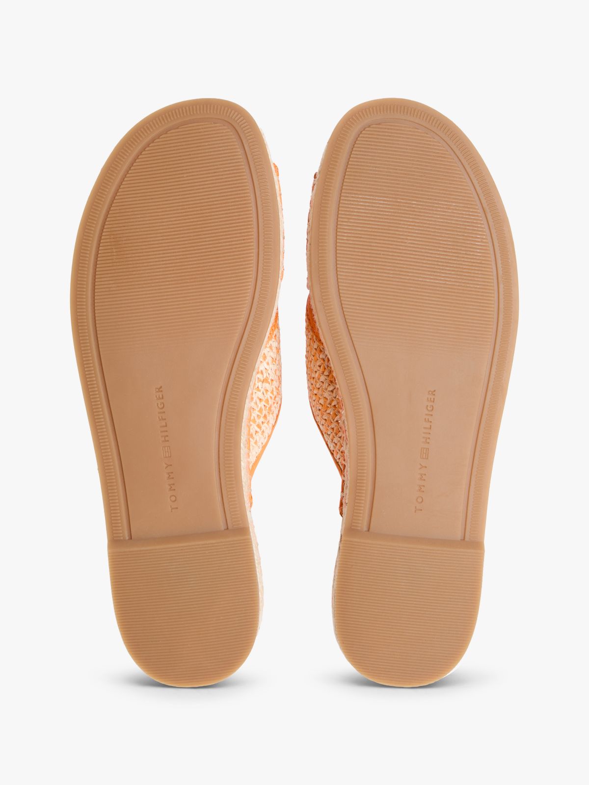 Raffia TH Monogram Espadrille Mules — Beige