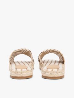 Canvas TH Monogram Stripe Espadrille Mules — Beige 4