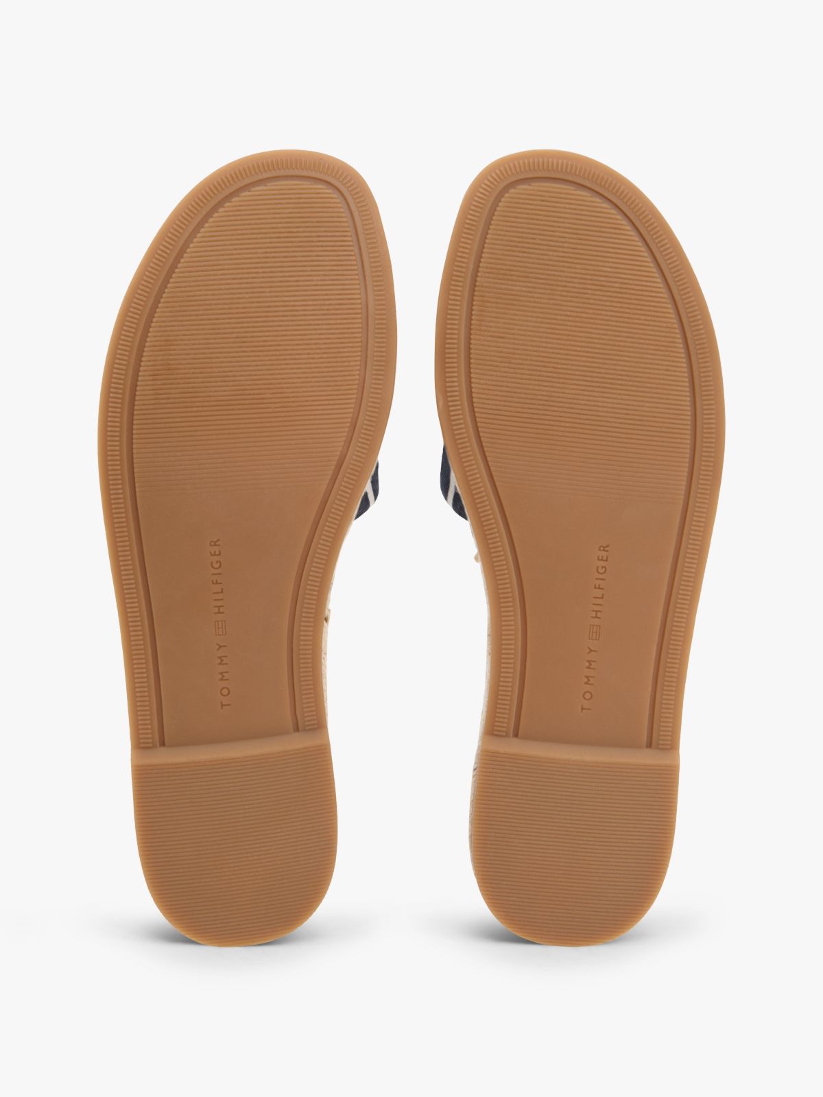 Canvas TH Monogram Stripe Espadrille Mules — Blue
