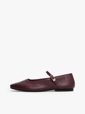 ballerine mary jane in pelle viola da donne tommy hilfiger