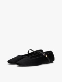Leather Mary Jane Ballerinas — Black 2