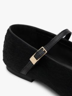 Leather Mary Jane Ballerinas — Black 6