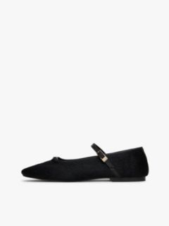 Leather Mary Jane Ballerinas — Black 7