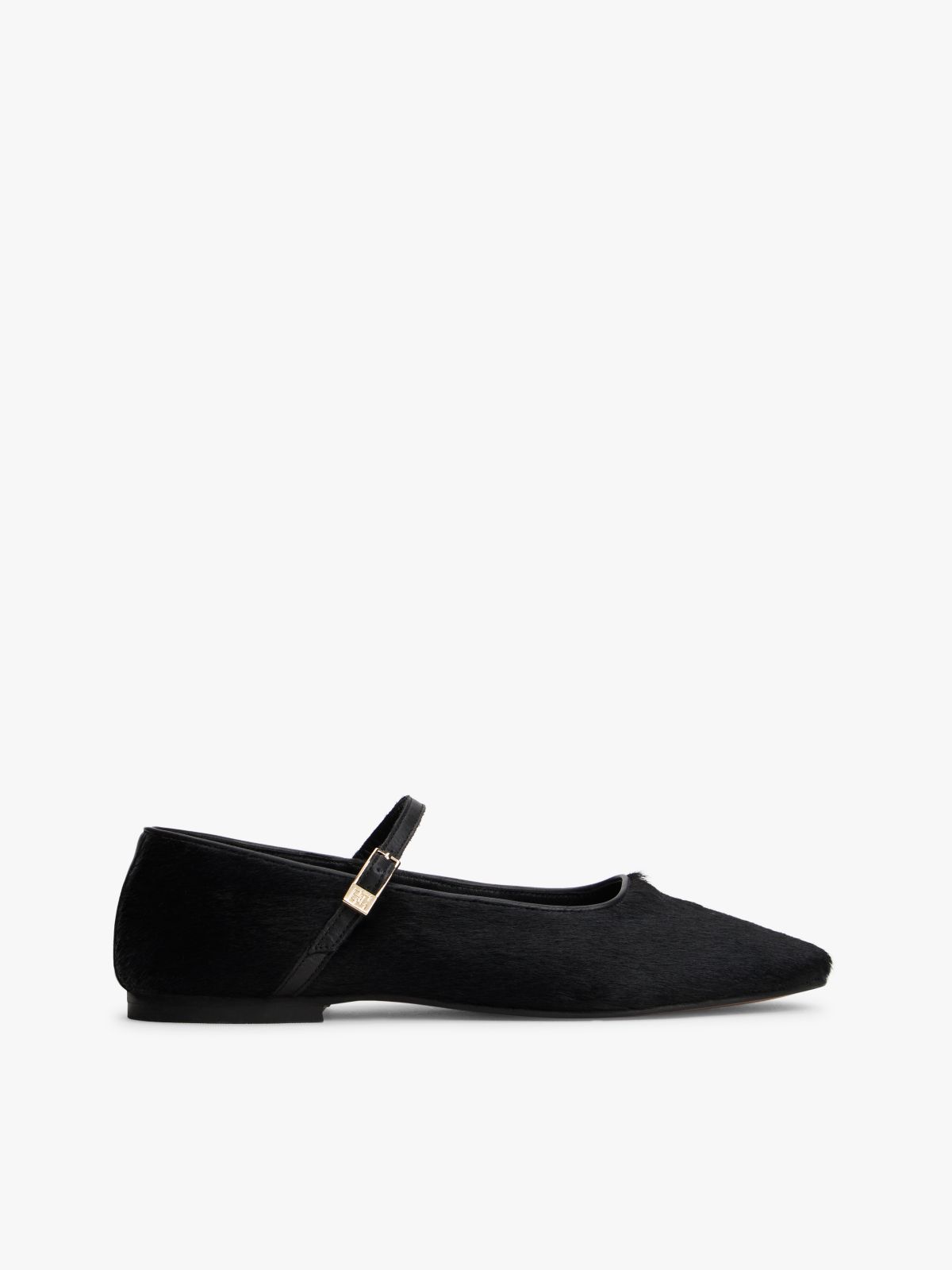 Leather Mary Jane Ballerinas — Black