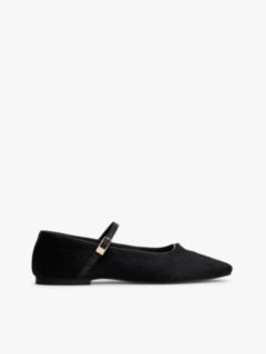 Leather Mary Jane Ballerinas — Black 1