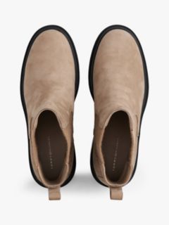 Cleat Block Heel Chelsea Boots — Beige 3