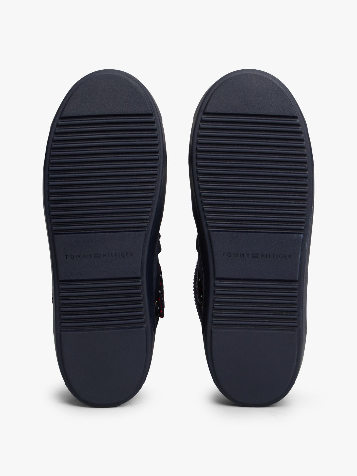 Logo Tape Warm Lined Lace-Up Snow Boots — Blue