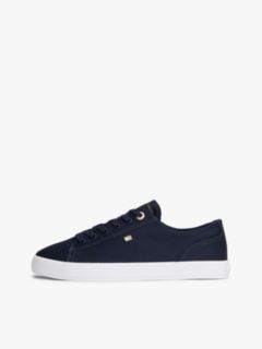 Enamel Flag Canvas Trainers — Blue 7