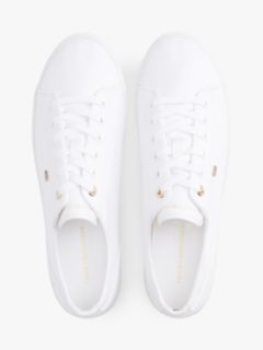 Enamel Flag Canvas Trainers — White 3