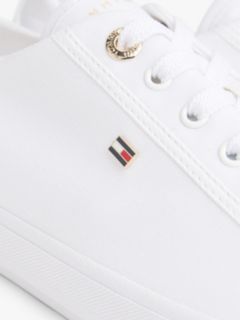 Enamel Flag Canvas Trainers — White 6