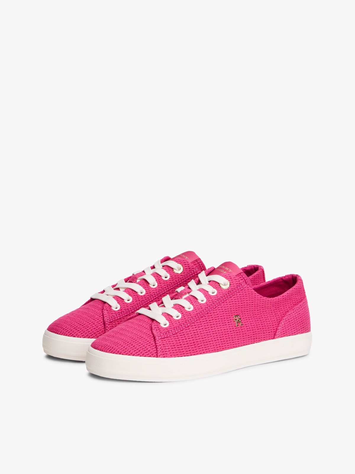 TH Monogram Textured Trainers — Pink